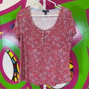 Chaps Denim, Paisley Scoop Blouse. Size XL. In excellent condition!